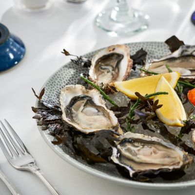 West Coast Oysters at the Gulfstream Restaurant, Inchydoney Island Lodge & Spa